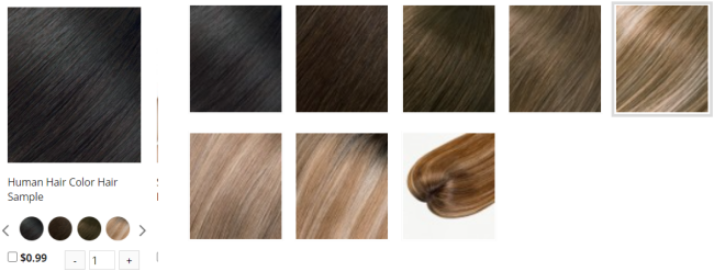 Human Hair Color Hair Sample